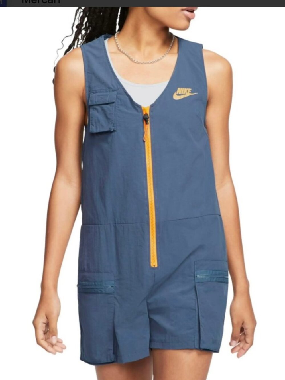 Nike Sportswear Utility Romper Activewear Pockets Lightweight Beach Hike  Large